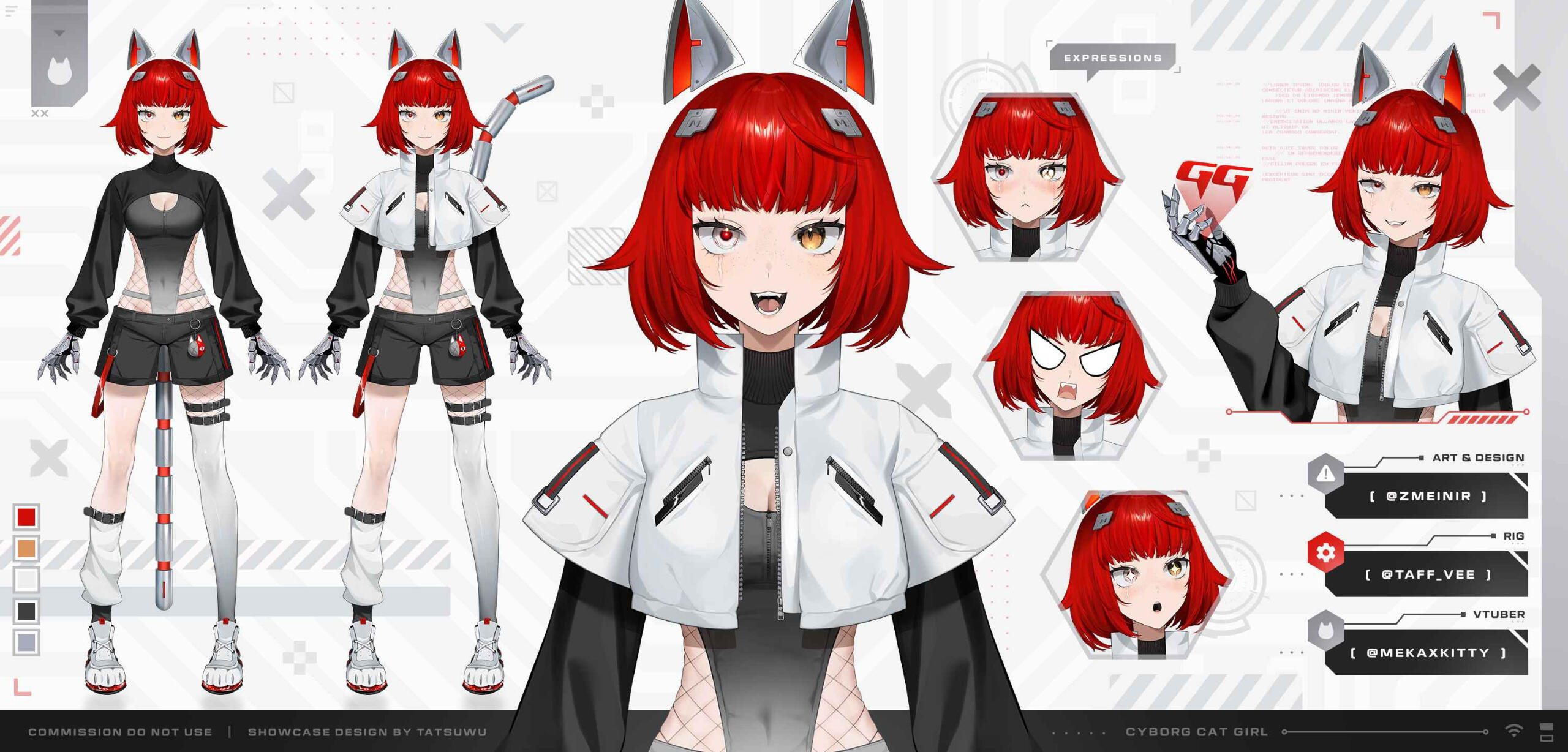VTuber Model for @MekaxKitty rigged by @Taff_vee VTuber Model for @MekaxKitty rigged by @Taff_vee