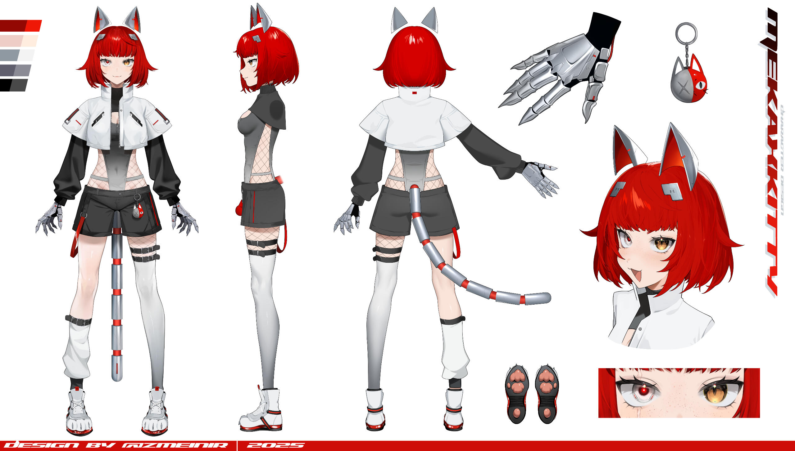 Character design Reference sheet for @MekaxKitty Character design Reference sheet for @MekaxKitty